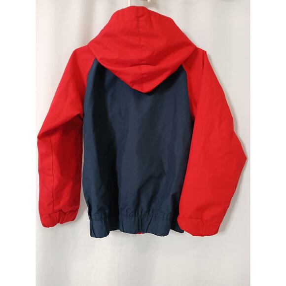 Nike Color Block Logo Windbreaker Hooded Large Check Toddler Boys Red White 4-5t - Picture 2 of 9